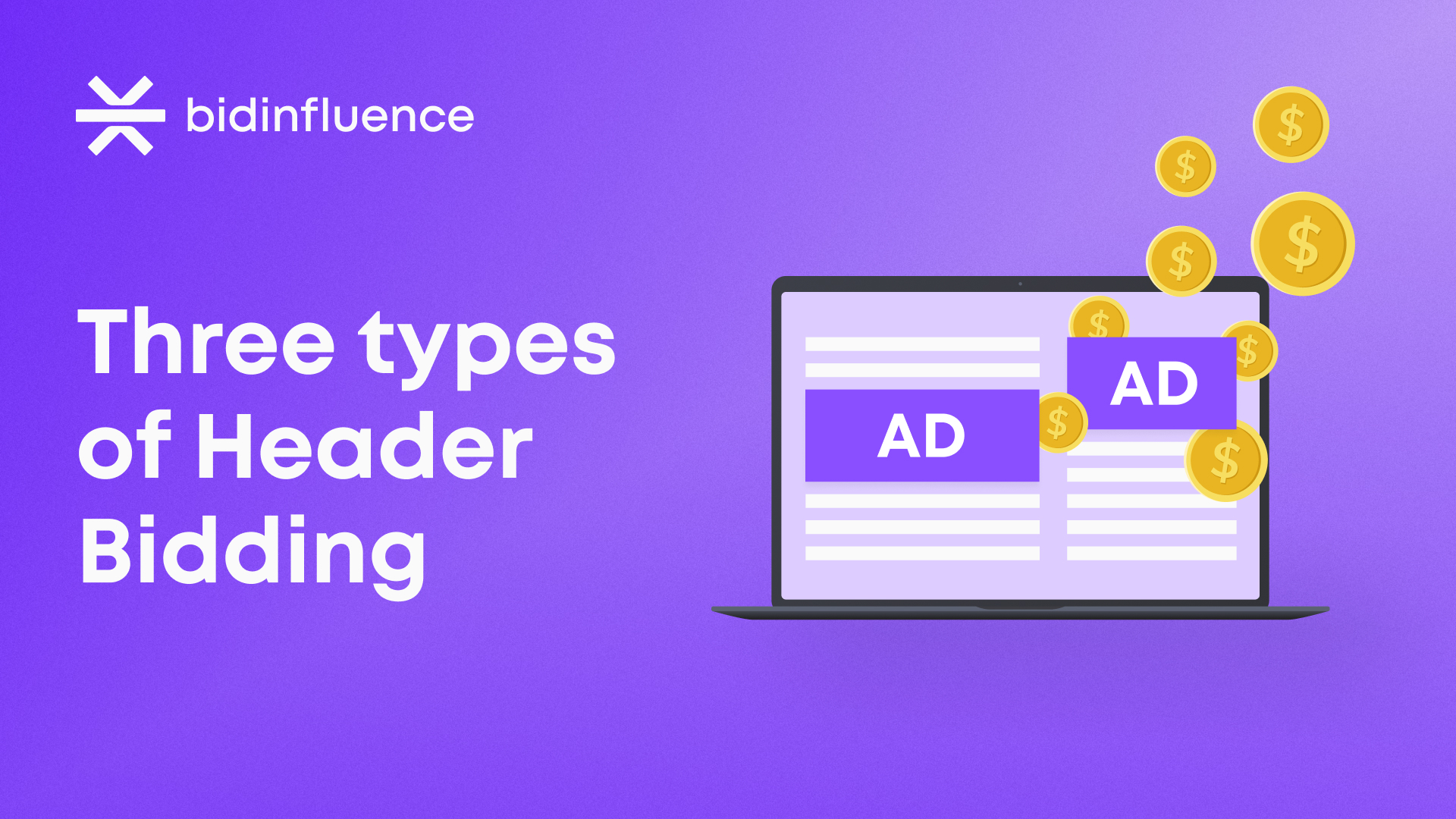 What are three types of Header Bidding